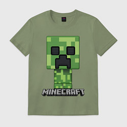 Футболка хлопковая мужская MINECRAFT, цвет: авокадо