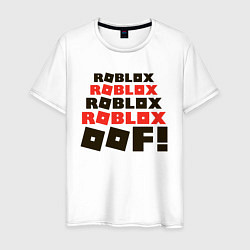 Футболка хлопковая мужская ROBLOX, цвет: белый