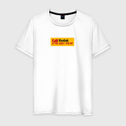 Футболка хлопковая мужская Kodak, цвет: белый