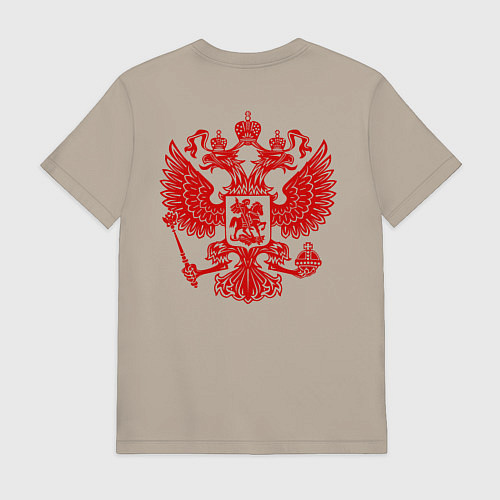Мужская футболка Russia / Миндальный – фото 2