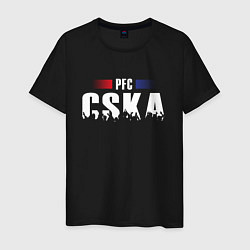 Футболка хлопковая мужская PFC CSKA, цвет: черный