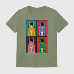 Футболка хлопковая мужская BoJack Horseman, цвет: авокадо