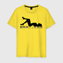 Футболка хлопковая мужская Brazzers, цвет: желтый