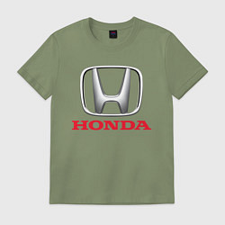Футболка хлопковая мужская HONDA, цвет: авокадо
