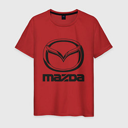 Футболка хлопковая мужская MAZDA LOGO, цвет: красный