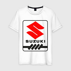 Футболка хлопковая мужская Suzuki, цвет: белый