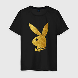 Футболка хлопковая мужская PLAYBOY GOLD, цвет: черный