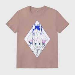 Футболка хлопковая мужская BoJack Horseman, цвет: пыльно-розовый