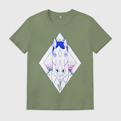 Футболка хлопковая мужская BoJack Horseman, цвет: авокадо