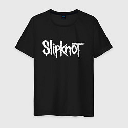 Футболка хлопковая мужская SLIPKNOT НА СПИНЕ, цвет: черный