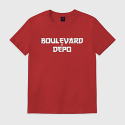Футболка хлопковая мужская Logo boulevard depo, цвет: красный