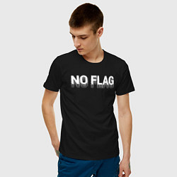 Футболка хлопковая мужская No flag цвета черный — фото 2