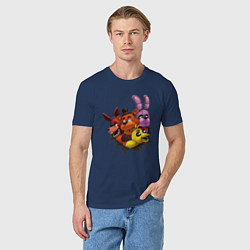 Футболка хлопковая мужская Five Nights At Freddys, цвет: тёмно-синий — фото 2