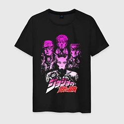 Футболка хлопковая мужская JOJOS BIZARRE ADVENTURE, цвет: черный