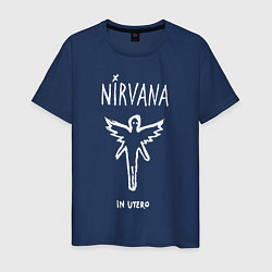 Футболка хлопковая мужская Nirvana In utero, цвет: тёмно-синий