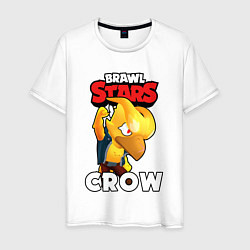 Футболка хлопковая мужская BRAWL STARS CROW PHOENIX, цвет: белый