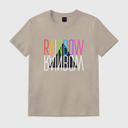 Футболка хлопковая мужская Rainbow, цвет: миндальный