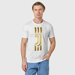 Футболка хлопковая мужская JUVENTUS, цвет: белый — фото 2