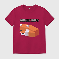 Футболка хлопковая мужская MINERCRAFT, цвет: маджента