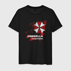 Футболка хлопковая мужская Umbrella цвета черный — фото 1