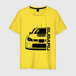 Футболка хлопковая мужская SUBARU Z, цвет: желтый