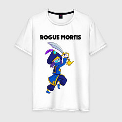 Футболка хлопковая мужская ROGUE MORTIS BRAWL STARS, цвет: белый