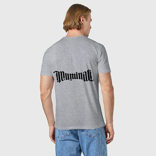 Мужская футболка Амбиграмма: Огонь / Меланж – фото 4
