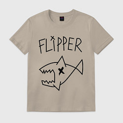 Футболка хлопковая мужская Nirvana Flipper, цвет: миндальный