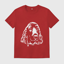 Футболка хлопковая мужская Спаниель Z, цвет: красный