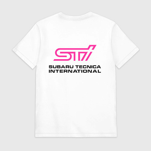 Мужская футболка SUBARU STI спина Z / Белый – фото 2