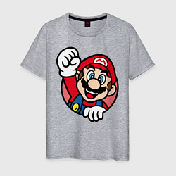 Футболка хлопковая мужская Mario, цвет: меланж