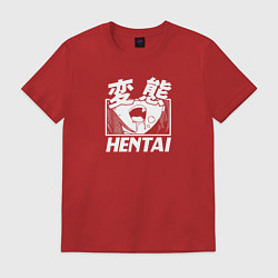 Футболка хлопковая мужская Hentai, цвет: красный