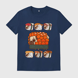 Мужская футболка Мопс и роллы
