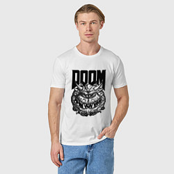 Футболка хлопковая мужская КАКОДЕМОН DOOM Z, цвет: белый — фото 2