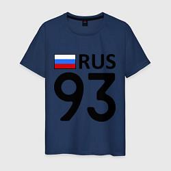 Футболка хлопковая мужская RUS 93, цвет: тёмно-синий