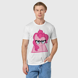 Футболка хлопковая мужская Pinky Pie hipster, цвет: белый — фото 2