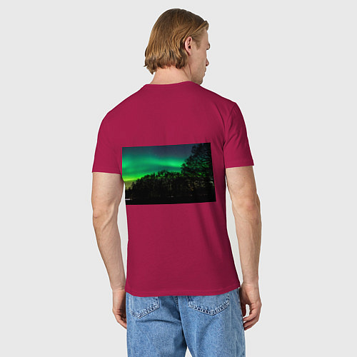 Мужская футболка Северное сияние / Маджента – фото 4