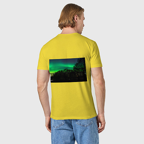 Мужская футболка Северное сияние / Желтый – фото 4