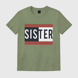 Футболка хлопковая мужская Sister, цвет: авокадо