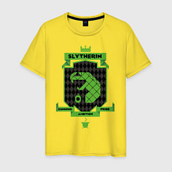 Футболка хлопковая мужская Slytherin, цвет: желтый