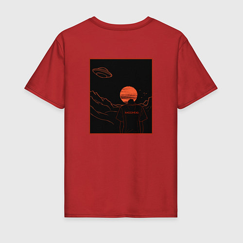 Мужская футболка Radiohead paranoid android / Красный – фото 2