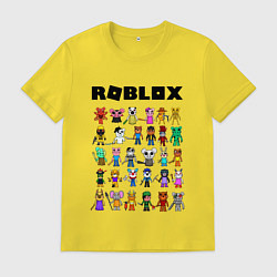 Футболка хлопковая мужская ROBLOX PIGGY, цвет: желтый