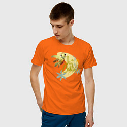 Футболка хлопковая мужская Just Chillin цвета оранжевый — фото 2