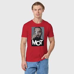 Футболка хлопковая мужская МОТ, цвет: красный — фото 2