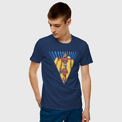 Футболка хлопковая мужская Бэймакс Город Героев 6, цвет: тёмно-синий — фото 2