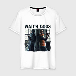 Футболка хлопковая мужская Watch dogs Z, цвет: белый