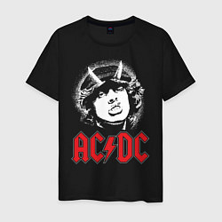 Футболка хлопковая мужская ACDC, цвет: черный