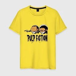 Футболка хлопковая мужская Pulp fiction, цвет: желтый