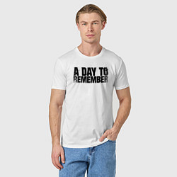 Футболка хлопковая мужская A DAY TO REMEMBER, цвет: белый — фото 2