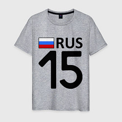Футболка хлопковая мужская RUS 15, цвет: меланж